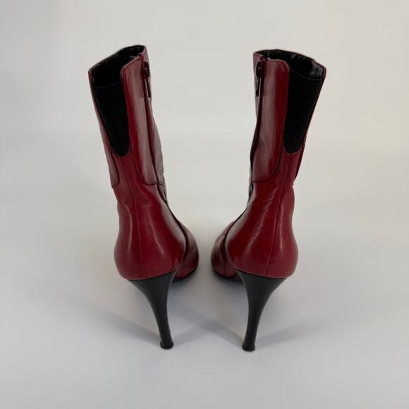 Nine West Womens Ankle Boots Leather Vintage Zip Pointed Toe Y2K 90s Size 9M - Picture 5 of 8